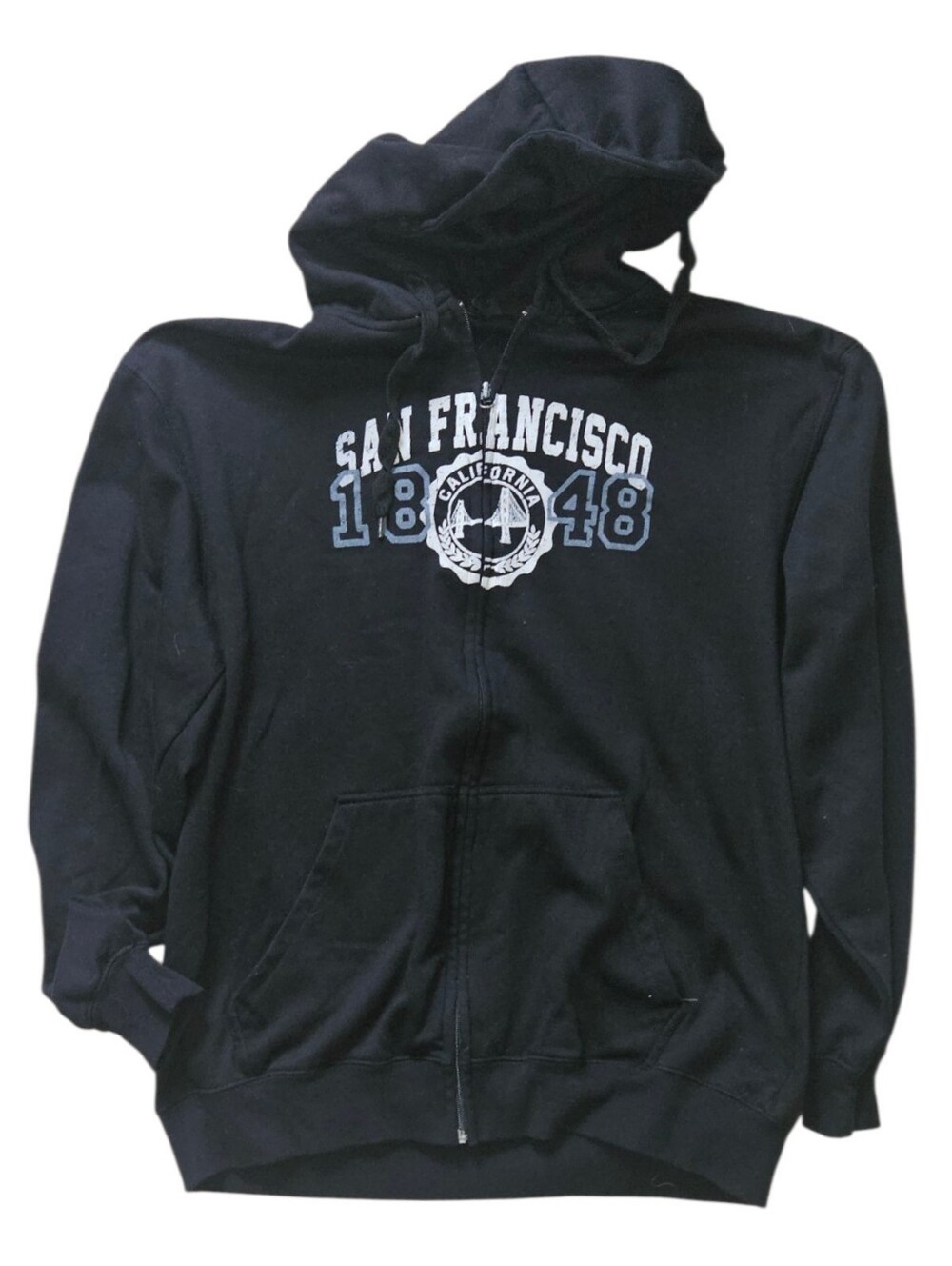 Pro Edge San Francisco 1848 Full Zip Black Hoodie - Size XL